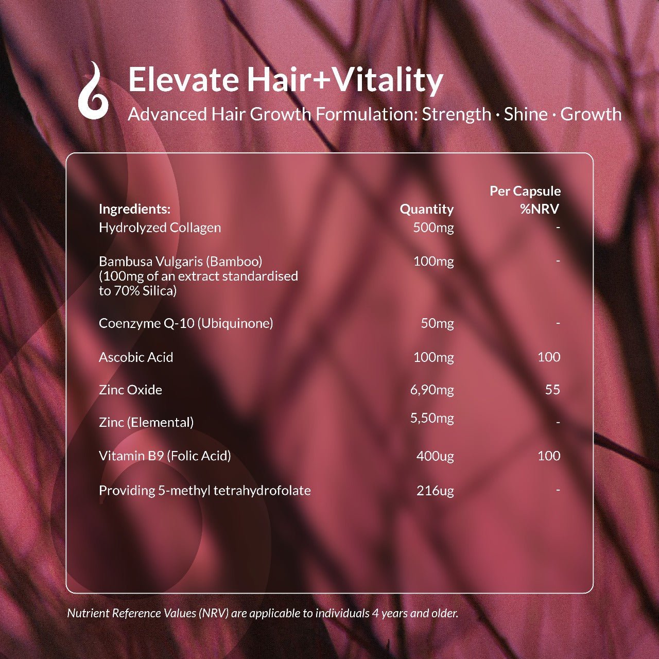 Elevate Hair & Vitality - 30 Capsules - Elevate Wellness